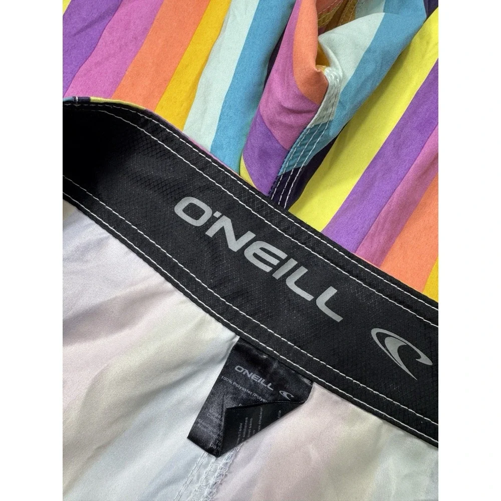 O’neill Hybrid Shorts Mens 36x11 Board Bermuda Stretch Beach Swim Colorful